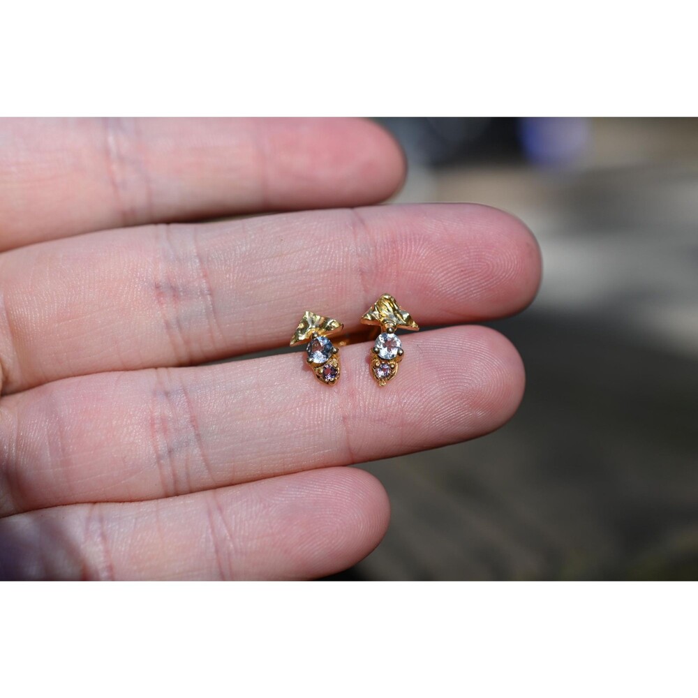 White topaz earrings in 925 sterling silver